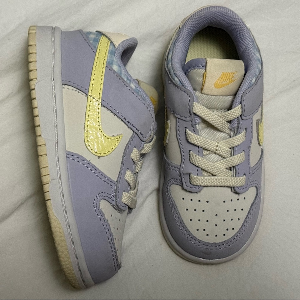 Toddler/Baby Nike Purple and Yellow Low-Top Dunks